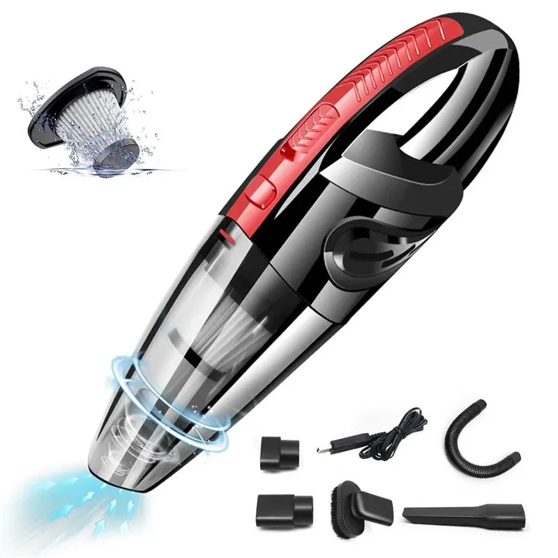 Portable Wireless Handheld Vacuum Cleaner — Powerful Suction for Car, Home & Pet Hair