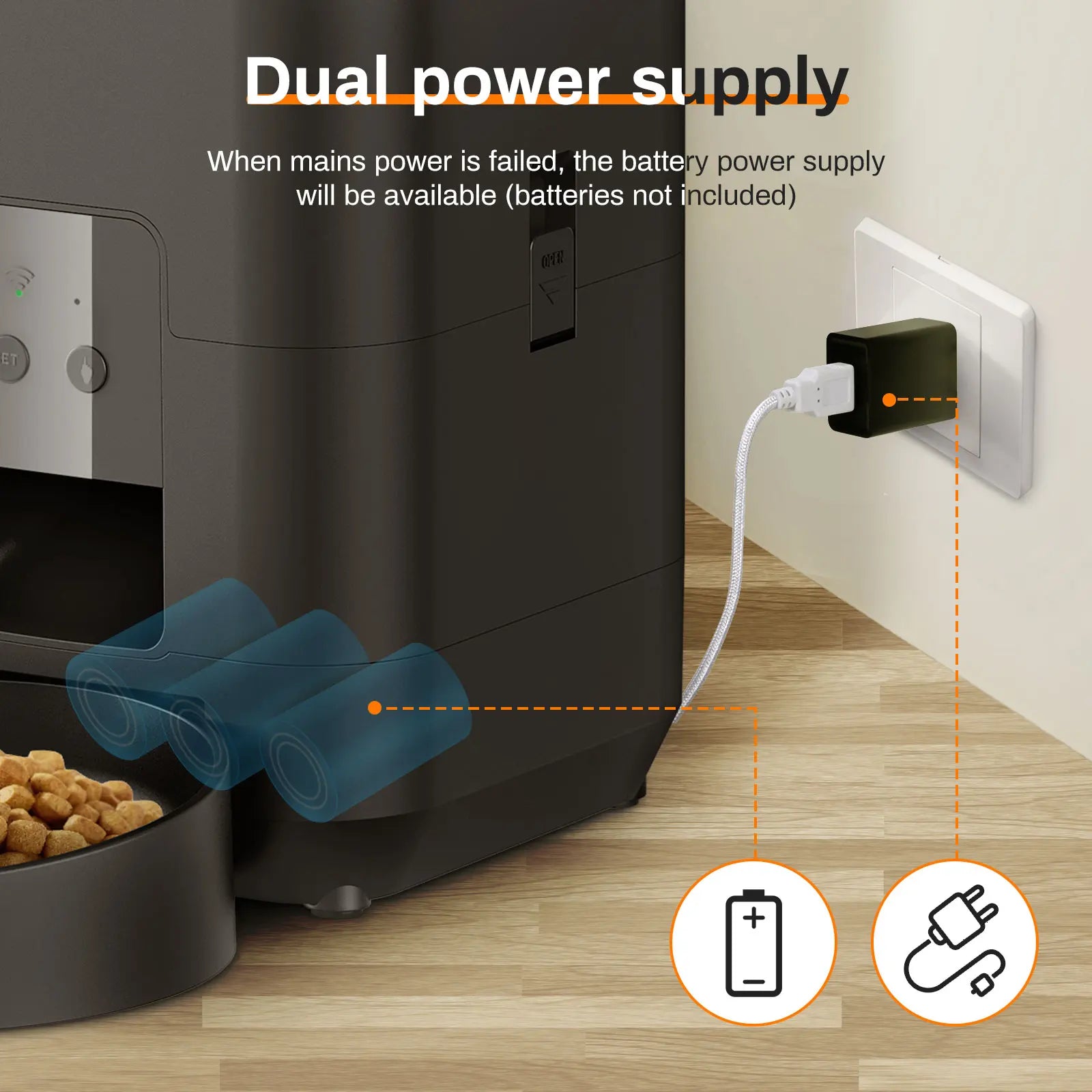 Smart Timed Automatic Pet Feeder — Scheduled Portion Control for Cats & Dogs